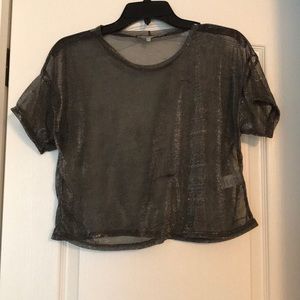 Black mesh shirt